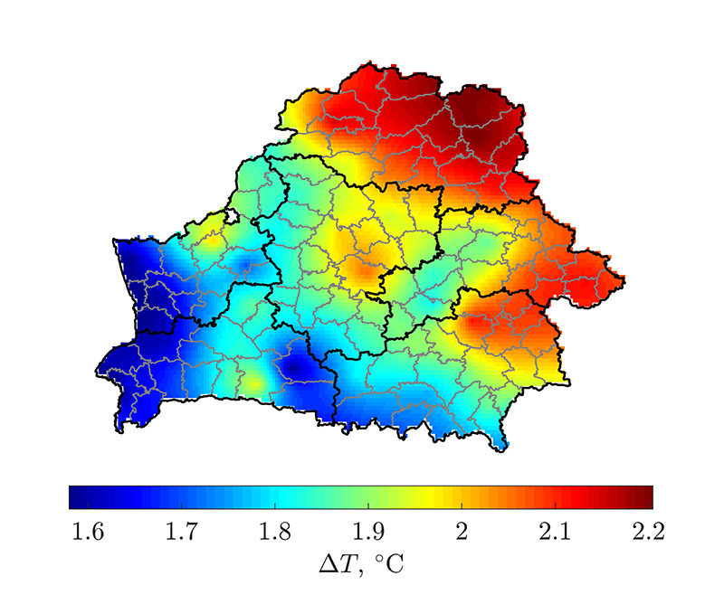 Карта температур по беларуси